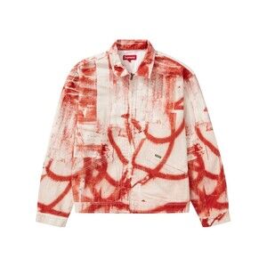 Christopher Wool x Supreme Denim Work Jacket Red Men’s Medium Authentic NEW